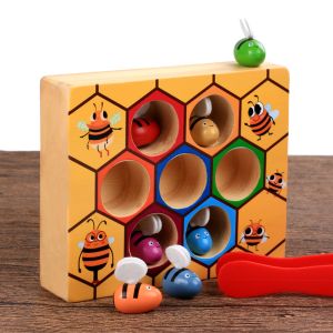 Montessori Beehive Game Baby Toy Intelligence Catch Bee Color Cognition