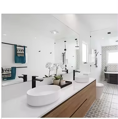 Self Assemble Wood Kitchen Furniture Waterproof Cupboard with Faucet Accessories