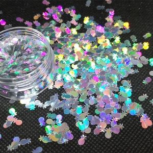 Ready for Shipping Colorful Holographic Silver Pineapple Glitter Shape and Eco