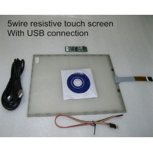 5W / 8W RTP 4" - 23.6" 5 Wire Resistive Touch Panel With USB Controller
