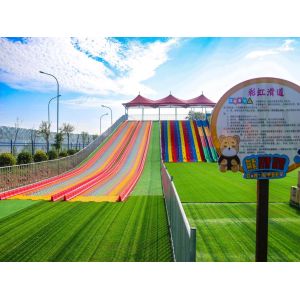 Playground Outdoor Rides Rainbow Slides For Kids' Playground