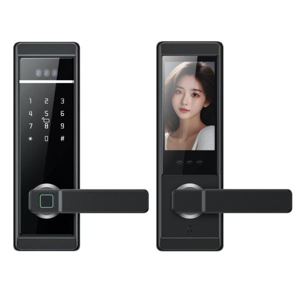 Quality QL-S810Max Smart Door Lock With Face Fingerprint Palm Recognition Card Key Code APP For Home wholesale