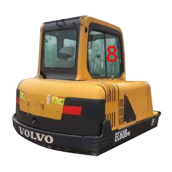 Quality RoHS Volvo Excavator Windshield Right Side Position No.8 wholesale