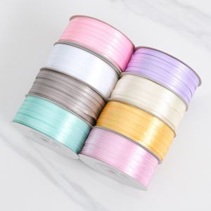 3mm Narrow Assorted Color Custom High Durability Polyester Satin Ribbon for Gift