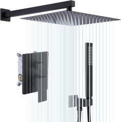 Bathroom shower mixer 360 degrees rotating thermostatic waterfall rainfall