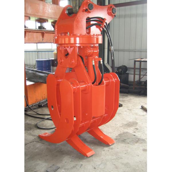 360 Degree Excavator Rotating Grapple , Hydraulic Rock Grab For Excavators Doosan DX225