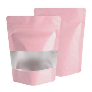 Cheap 3 Side Seal Aluminum Foil Zip Lock Plastic Bags With Clear Window for sale