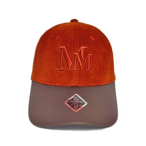 Private Label 3d Embroidered Baseball Cap PU Brim Polyester Material