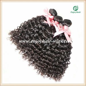 Brazilian 5A virgin remy hair weave ,natural color(can be dye) deep curly 10''