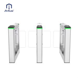 SUS304 Stainless Steel Double-Wing Flap Barrier Turnstile with TTL232 Communicat