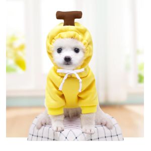Autumn And Winter Cotton Plush Hooded Sweater For Pet