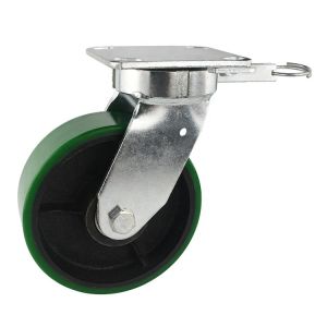 Phenolic Industrial Casters for Heavy-Duty Applications Grip Ring Stem Mounting Type Polyurethane Wheel