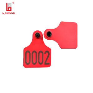 890-960Mhz Tamperproof UHF RFID Livestock Ear Tag For Cattle Bull Sheep