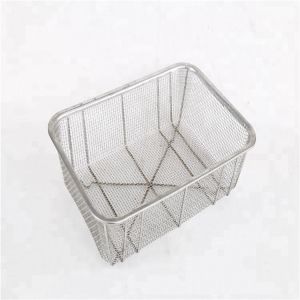 304 Stainless Steel Filter Basket , Metal Mesh Basket Folding No Burrs