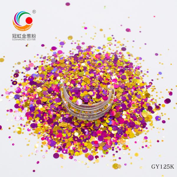 Loose Chunky Polyester Nail Art Glitter Mix Sparkle Bulk