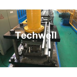 GCr15 Steel Roller Guide Rail Cold Roll Forming Machine With Hydraulic Cutting