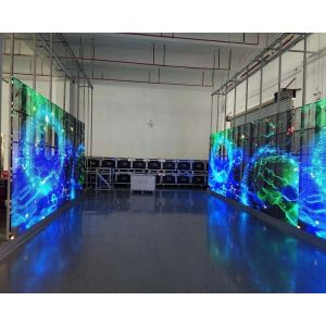 Indoor Transparent 500x1000mm wifi retail glass window P7.81 transparent glass