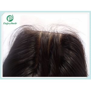 Silk top closure4''x4'' brazilian virgin hair natural color straight 10''-24''L three way