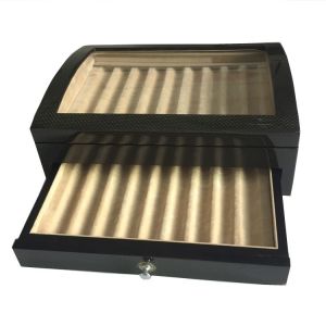 Cheap 2 Layer Custom Wood Pen Box 20 Slots Durable Glossy Wooden Pen Storage Box for sale