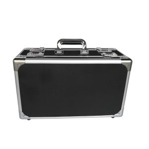 China Black Aluminum Hard Case With Foam Insert Lockable Moistureproof For Transport on sale