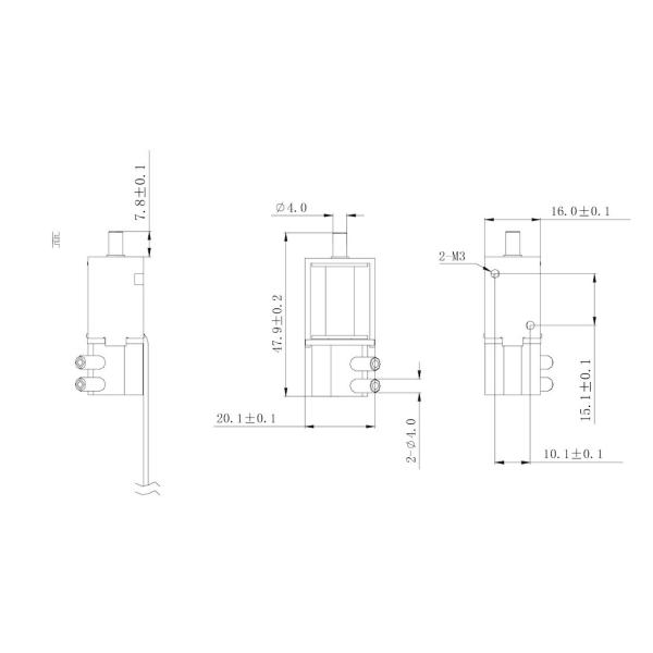 Electric 2 Position 3 Way Air Solenoid Valve Small DC 12V For Beauty Device