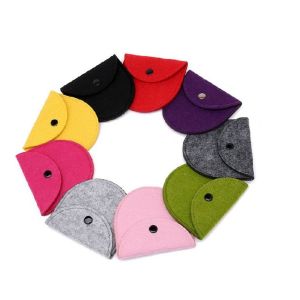 high quality reasonable price promotional felt purse factory with various color