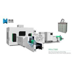 White Non Woven Box Bag Making Machine / Fully Automatic Bag Making Equipment