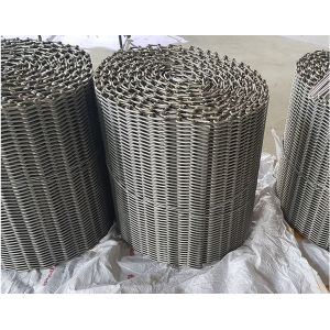 Wear Resistance Furnace Conveyor Belt Wire Mesh Smooth Surface Custom Design