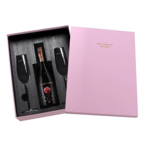Custom Logo Printed Champagne Flute Packaging Boxes Luxury Red Wine Glass Set