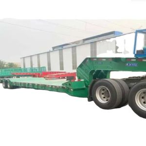 80 Ton 3 Axle Low Bed Trailer Detachable Gooseneck Lowboy Trailer For Sale In