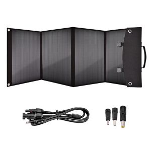 China Cellphone Charging 120w Folding Solar Panels With TPT PET EVA Solar Cell Water Fabric on sale