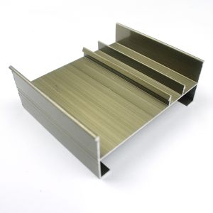 China T Shape Sliding Window Aluminum Champagne Anodized Profile on sale