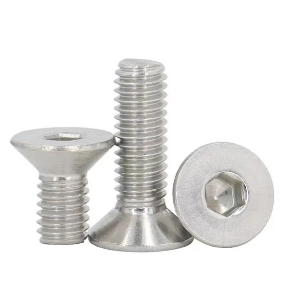 Steel M6 Coarse Thread Countersunk Carriage Bolts Hex Socket Drive 25mm Shank