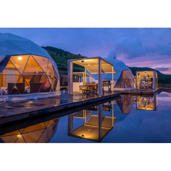Event Dome Tent, Luxury Outdoor Geodesic Camping Tent,Commercial Dome Tent Glamping With Bathrooms