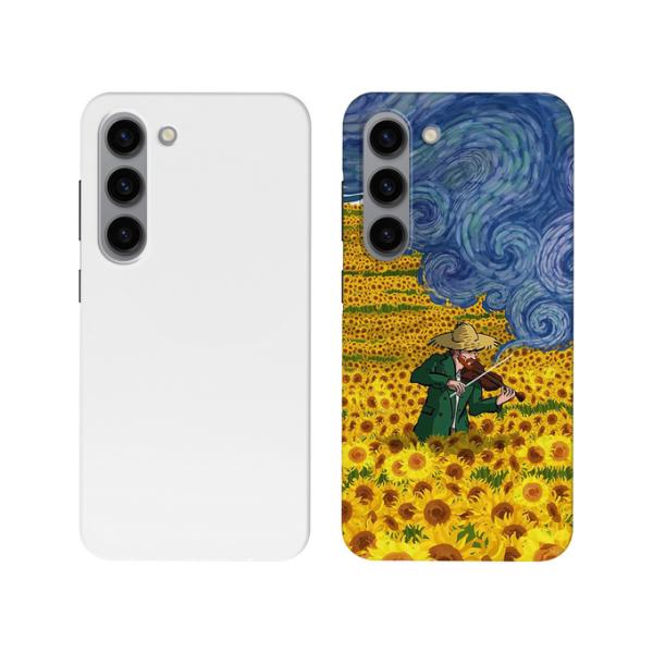 White Blank Sublimation Coating Slim Phone Cases For Samsung S24 25 23 3D Sublimation Cases