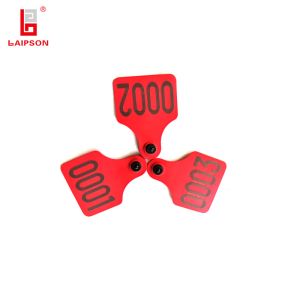 890-960Mhz Tamperproof UHF RFID Livestock Ear Tag For Cattle Bull Sheep