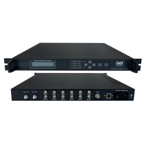 Cheap 6×DVB-S2 to 4×QAM Trans modulator Scrambler(6RF+ASI IN,QAM RF out) for sale