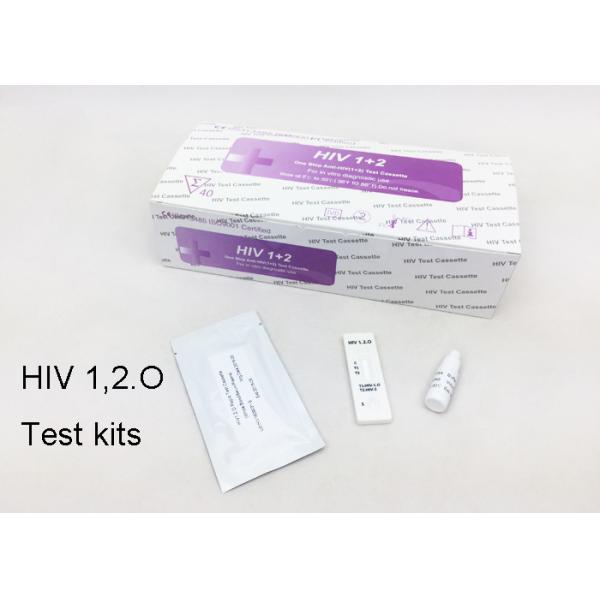 Quality Tri - Line HIV 1,2,O Home Testing Kits Blood Specimen 4mm Cassette Private Test wholesale