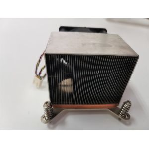 China C1100 Strips Square Heat Sink With Round Fan Cooper Base on sale