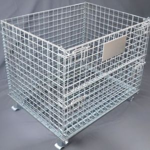 Security Steel Welded Stackable Wire Mesh Storage Cages 50*50
