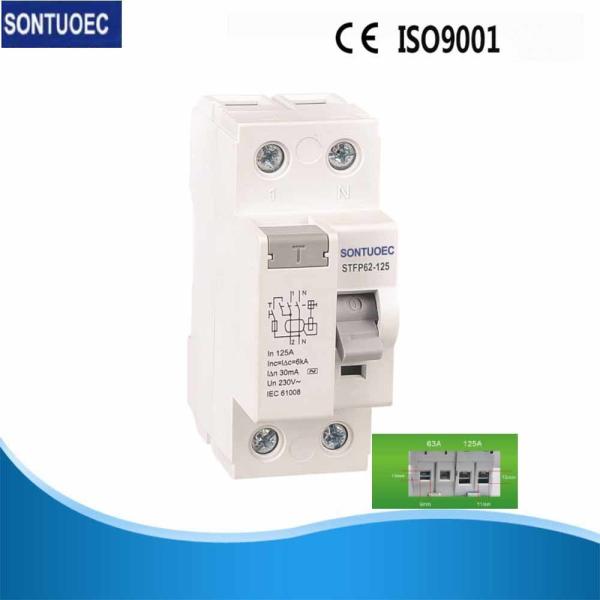 Quality 30ma Single Phase 2 Pole RCCB Circuit Breaker Sontuoec wholesale
