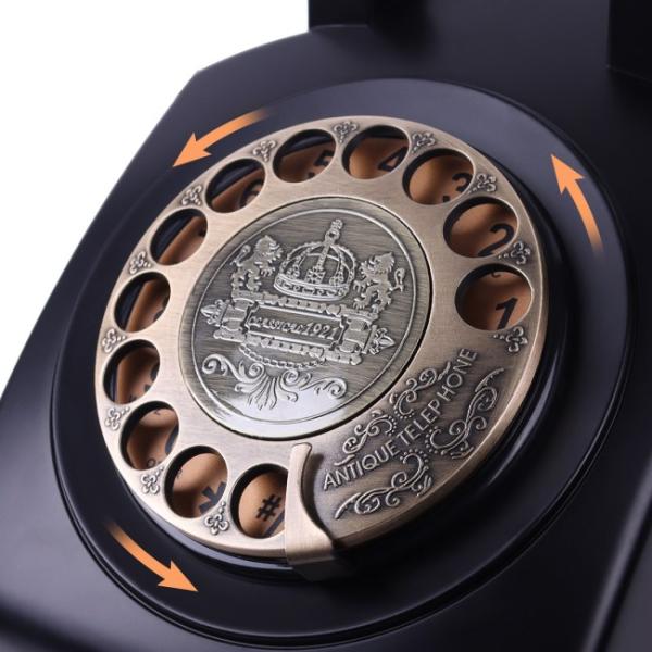 Black Corded Landline Phone Vintage Wall Phone With Recording Function