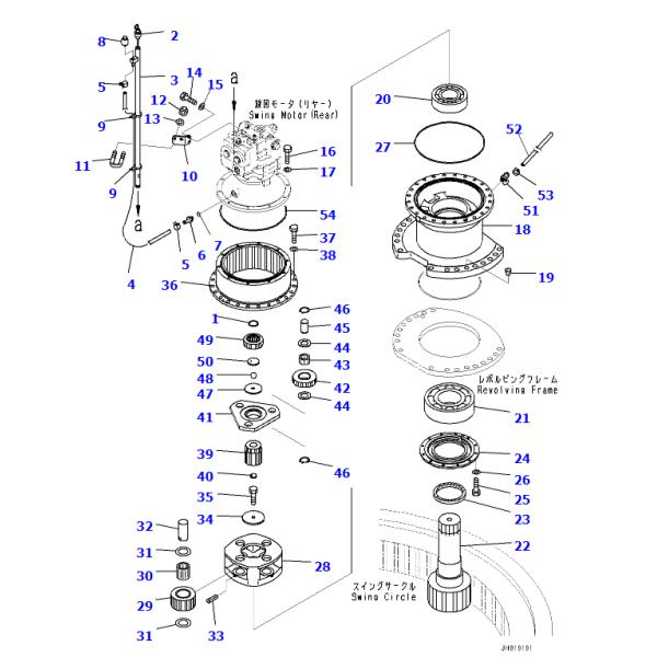 21N-26-00120 21N2600120 For KOMATSU PC1250-8 EXCAVATORS PARTS Hydraulic Swing Motor SWING GEARBOX SWING REDUCTION GEARA SWING DEVICE (REAR) aftermarke