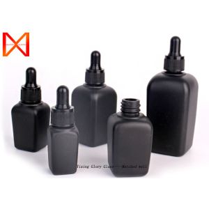 25ml Square Essential Oil Dropper Bottles Container Matte Black With Dropper
