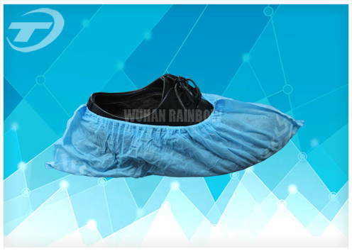 Blue SPP Nonwoven Disposable Waterproof Shoe Covers For Protection Use