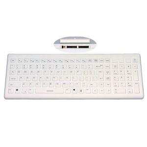 Ergonomics Silicone Wireless Medical Keyboard 106 Keys With Back Pad