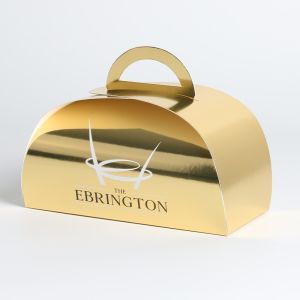 Waterproof Gold Irregular Bread Food Box Custom Printing Tuck Top Paper Boxes