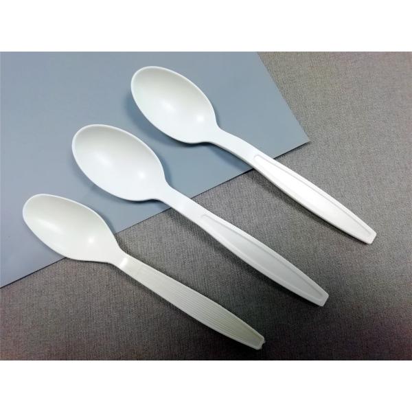 5.5/6/6.6 Inch Biodegradable Corn Starch Spoons Eco Friendly Durable And Heat