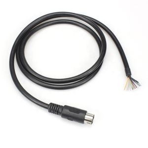 Custom 1M 2M Shield 13 PIN Din Connector to Open Wire Pigtail Cable