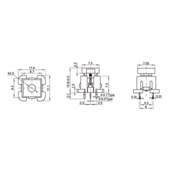 Momentary Operation Illuminated Tactile Switch LED Light White Push Button And House